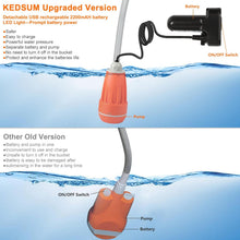 Load image into Gallery viewer, KEDSUM Portable Shower, Portable Camp Shower Pump with Rechargeable Battery, Portable Shower for Camping, Portable Outdoor Shower Head for Camping, Hiking, Traveling(+ Handheld Sprayer)