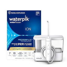 Load image into Gallery viewer, Waterpik ION Professional Water Flosser, Rechargeable and Portable for Teeth, Gums, Braces, 10 Settings, 7 Flossing Tips For Multiple Users And Needs, ADA Accepted, WF-12 White, Packaging May Vary