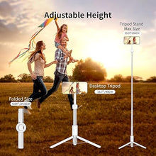 Load image into Gallery viewer, vimitty Magnetic Selfie Stick Tripod with Remote,54" Phone Tripod Compatible with MagSafe,Fit for iPhone 12/13/14/15 Series,Magsafe Case and Other Phones with Metal Ring