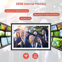 Load image into Gallery viewer, Frameo Digital Picture Frame WiFi 10.1 inch, Smart Digital Photo Frame with 32G Memory, HD Touch Screen, Auto-Rotate, Slideshow, Easy Setup, Share Photos and Videos Anywhere, Thanksgiving Gi-fts
