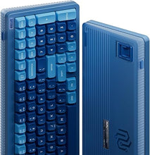 Load image into Gallery viewer, nuphy Halo96 V2 Wireless Keyboard,Gasket Structure,96% Hot Swappable Gaming Keyboard, 99 Kyes RGB Backlit Mechanical Keyboard, Support QMK/VIA,Bluetooth/USB-C/2.4GHz-Blue,Mint Switches (37gf)