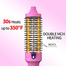 Load image into Gallery viewer, K&K 1.5 Inch Ceramic Tourmaline Ionic Curling Iron (Rose Red, 1.5 Inch) - Thermal Brush Heated Curling Brush, Dual Voltage, Volumizer, NON-DAMAGING 350 DEGREE HEAT