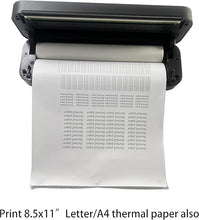 Load image into Gallery viewer, IOOIOO Inkless Portable Thermal Printer, for Tattoo Stencil Transfer Paper, for 8.5 x 11 Letter/A4 Rolled/Folded Thermal Paper, Bluetooth Wireless