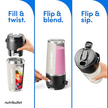 Load image into Gallery viewer, nutribullet Flip Portable Blender with Insulated Cup, Matte Linen, NBPB50350LIN