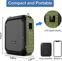 Load image into Gallery viewer, Voice Amplifier with Wireless Headset Mic - 18W 4400mAh Rechargeable Mini Pa System, Bluetooth 4.2, Waterproof IPX5 Portable Speaker for Teacher, Outdoors