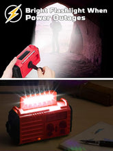 Load image into Gallery viewer, 5000mAh Weather Alert Radio, AM/FM/SW/NOAA Radio, Solar Hand Crank Portable Survival Emergency Radio,Rechargeable Battery Power Bank USB Cellphone Charger,Camping Flashlight Lantern,SOS Alarm,Compass