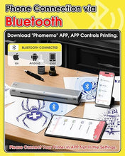 Load image into Gallery viewer, Phomemo M08F Tattoo Stencil Printer Bluetooth, Inkless Tattoo Printer Machine with 10pcs Tattoo Transfer Paper, Portable Stencil Printer for Tattooing, Compatible with Smartphone & PC, Silver