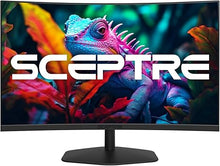 Load image into Gallery viewer, Sceptre Curved 24-inch Gaming Monitor 1500R DisplayPort HDMI X2 Eye Care 100% sRGB Build-in Speakers, 1ms 100Hz Machine Black 2024 (C248W-FW100T Series)