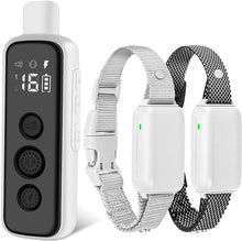 Load image into Gallery viewer, Bousnic Dog Shock Collar for 2 Dogs - (8-120lbs) Waterproof Rechargeable Electric Dog Training Collar with Remote for Small Medium Large Dogs with Beep Vibration Safe Shock Modes(Grey)