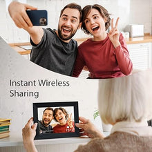 Load image into Gallery viewer, Digital Photo Frame 10.1 Inch WiFi Digital Picture Frame IPS HD Touch Screen Smart Cloud Photo Frame with 32GB Storage, Auto-Rotate, Easy Setup to Share Photos or Videos Remotely via AiMOR APP (Black)