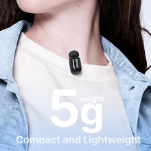 Load image into Gallery viewer, BOYA Mini Wireless Microphone for iPhone with MFi Certified Ligntning Interface,Noise Cancellation, 30H Battery Life with Charging Case,Voice Changer Microphone,iPhone Microphone for Video Recording