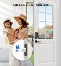 Load image into Gallery viewer, Veise Smart Lock, Fingerprint Door Lock, 7-in-1 Keyless Entry Door Lock with App Control, Electronic Touchscreen Keypad, Smart Deadbolt, Biometric Smart Locks for Front Door, Matte Black