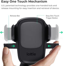 Load image into Gallery viewer, iOttie Easy One Touch 5 Air Vent & Flush Mount Combo - Universal Car Mount Phone Holder for iPhone, Google, Samsung, Moto, Huawei, Nokia, LG, and all other Smartphones