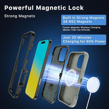 Load image into Gallery viewer, M MYBAT PRO Maverick Series iPhone 16 Pro Max Case with Belt Clip Holster,Compatible with Magsafe w/Screen Protector,Anti-Drop,Shockproof,360°Rotating Kickstand,Heavy Duty Protection Natural Titanium