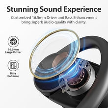 Load image into Gallery viewer, 1Mii Open Ear Headphones, Wireless Sports Earbuds 60 Hours Long Playtime with Charging Case, Snug Fit Bluetooth Earbuds with Rotatable Ear Hooks, ENC Clear Calls Premium Sound IPX4 Waterproof ?Black?