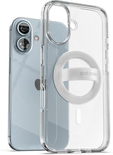 Load image into Gallery viewer, ENCASED Clear Case with Grip for iPhone 16 Plus (2024) Set Includes Silicone Magnetic Phone Holder (Compatible with MagSafe)