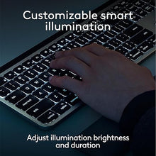 Load image into Gallery viewer, Logitech MX Keys S for Mac, Wireless Keyboard, Fluid, Precise Laptop-Like Typing, Programmable Keys, Backlit, Bluetooth USB C Rechargeable for MacBook Pro, MacBook Air, iMac, iPad - Space Grey