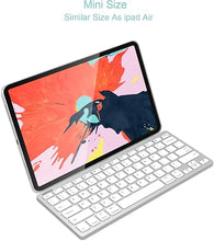 Load image into Gallery viewer, Arteck Ultra-Slim Bluetooth Keyboard Compatible with iPad 10.2-inch/iPad Air/iPad 9.7-inch/iPad Pro/iPad Mini, iPhone and Other Bluetooth Enabled Devices Including iOS, Android, Windows Silver
