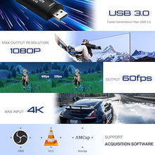 Load image into Gallery viewer, HDMI Video Capture Card, Cam Link 4K 30 HDMI to USB 3.0 1080P60 Game Capture Card Device for Streaming Recorder, Live Broadcasting, Compatible with Nintendo Switch,Xbox,PS4 (VLC/OBS/Amcap)
