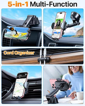 Load image into Gallery viewer, HTU 2024 Best Car Phone Holder Mount ?80+LBS Strongest Suction & Military 5-in-1? Universal Upgraded Dashboard Windshield Vent Truck Stand for iPhone 16 15 14 Android?Patent & Safety Certs?, Blue