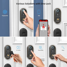 Load image into Gallery viewer, Smart Keyless Entry Door Lock - Fingerprint Electronic Deadbolt Touchscreen Keypad SMONET Biometric Digital Bluetooth Door Lock Smart Deadbolt Work with Alexa for Homes and Hotel