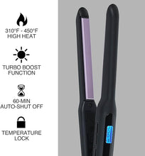 Load image into Gallery viewer, Remington 1/2" Flat Iron, Hair Straightener with Anti-Static Technology, 15-Second Heat Up & 60 Minute Auto Shut Off, 30% Longer Ceramic Floating Plates, Titanium + Ceramic Coating