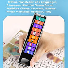 Load image into Gallery viewer, Translator Pen Scanner, Multipurpose OCR Digital Scan Translator Smart Pen Reader 134 Language Translation Scanning Reading Pen for Dyslexia Business Students Adults Language Learners (Black)