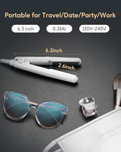 Load image into Gallery viewer, Wavytalk 0.7 Inch Ceramic Mini Hair Straightener - Small Flat Irons for Short Hair, Curls Bangs, Travel Friendly (White)