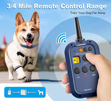 Load image into Gallery viewer, Bousnic Dog Shock Collar with Remote - ¾ Mile Electronic Training Collar for (15-140lbs) Medium Large Dogs, Waterproof Rechargeable Dog E Collar with 3 Modes, Beep, Vibration, Safe Shock(1-16 Levels)
