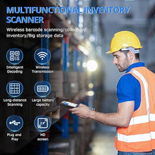 Load image into Gallery viewer, Wireless Barcode Scanner 2D, Inventory Scanner & Data Collector Portable Data Terminal Inventory Device with Long Transmission Distance 2.4G Wireless Bar Code Reader with 2.8" LCD Screen