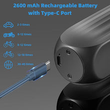 Load image into Gallery viewer, ROCKBROS Electric Bike Pump, 150 Psi Tire Inflator Portable Air Compressor, 2600mAh Rechargeable Air Pump with Digital Pressure Gauge Auto-Stop, Tire Pump for Bicycle Motorcycle Car and Ball