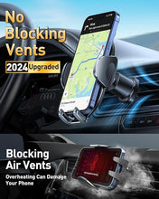 Load image into Gallery viewer, ?Military-Grade?Car Phone Holder,?Strongest & Longest Steel-Hook?Car Vent Mount, Handsfree 360° Adjustable Automobile Cradle Air Clip Stand for iPhone 16 15 14 13 12 Pro Max Samsung Universal, Black