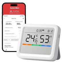 Load image into Gallery viewer, SwitchBot Bluetooth Temperature and Humidity Monitor Meter Pro, Wireless Indoor Hygrometer Sensor with App Control, Thermometer for Room, Greenhouse, Free Data Storage Export, 393ft Bluetooth Range