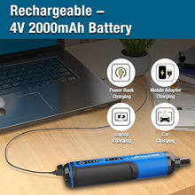 Load image into Gallery viewer, Werktough 4V Mini Electric Cordless Screwdriver with 3-Gear Torque 5Nm Power 25pc Screwdriver Bits S2 LED Light USB Charging Home Improvement S026