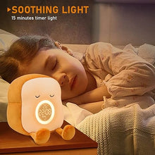 Load image into Gallery viewer, QANYI Kids Night Light Plushies, Funny Food Toast Bread Plush Cute Stuffed Alarm Clocks for Bedrooms, Cool Bedside Lamp Gifts for Women Kids 6 7 8 9 10 11 Year Old Girls