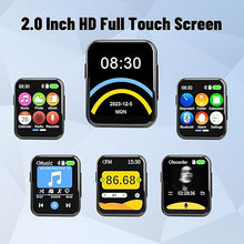 Load image into Gallery viewer, 128GB MP3 Player with Bluetooth 5.3, Portable Digital Lossless Music Player with Built-in Speaker, 2.0 in Full Touch Screen, HiFi Sound, FM Radio, Voice Recorder, Earphones Included