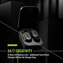 Load image into Gallery viewer, Shure MoveMic Two - Pro Direct to Phone Wireless Lavalier Microphones for iPhone & Android, 2 Bluetooth Mini Mics, 24 Hours Charge, Quick Set Up, IPX4, Compact & Portable Clip Lavs (MV-Two-Z7)