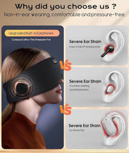 Load image into Gallery viewer, Sleep Mask with Bluetooth Headphones, Blackout Sleep Headphones for Side Sleepers, Ultra-Thin Bluetooth 5.4 Stereo Speaker Eye Mask for Travel, Meditation, Cool Gadgets for Men, Women