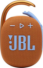 Load image into Gallery viewer, JBL Clip 4, Orange - Portable Bluetooth 5.1 Speaker - Up to 10 Hours of Play - Waterproof & Dust Resistant - Includes Noise & Echo-Canceling Speakerphone