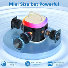 Load image into Gallery viewer, JYX Mini Karaoke Machine for Kids, Portable Bluetooth Karaoke Speaker Unpowered Cabinets with 2 Wireless Microphones and Party Lights for Adults, Birthday Gifts for Girls Boys Family Home Party(Beige)