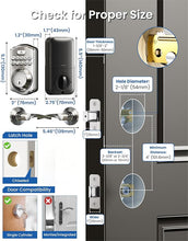 Load image into Gallery viewer, Veise Keyless Entry Door Lock with 2 Lever Handles - Electronic Keypad Deadbolt, Auto Lock, Easy Installation Digital Smart Code Door Lock, Front Door Lock Set, Satin Nickel