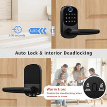 Load image into Gallery viewer, Keypad Door Lock with Handle, VOLIBeL Keyless Entry Door Lock, Smart Fingerprint Door Lock for Front Door, Electronic Digital Door Lock, Smart Lock with App & Security Deadlocking