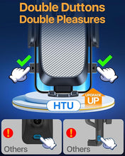 Load image into Gallery viewer, HTU 2024 Best Car Phone Holder Mount ?80+LBS Strongest Suction & Military 5-in-1? Universal Upgraded Dashboard Windshield Vent Truck Stand for iPhone 16 15 14 Android?Patent & Safety Certs?, Grey