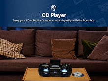 Load image into Gallery viewer, Emerson EPB-3005 Retro Portable Boombox CD Player, Cassette, AM/FM Radio, Bluetooth, USB, LED Display, Aux-in, Headphone Jack, Battery or AC Powered, Classic Entertainment for Home & Outdoors