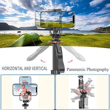 Load image into Gallery viewer, Selfie Stick for iPhone 60" Selfie Stick Tripod with Remote/Travel Tripod for iPhone/Selfie Stick with Phone Stand, Portable&Lightweight Aluminum Cell Phone Stand Small Tripod for Camera,Light,Webcam