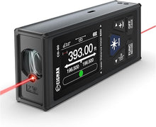 Load image into Gallery viewer, CIGMAN Dual Laser Measuring Tool, 393ft/120M Bilateral Laser Measurement Tool, Rechargeable Laser Measure with M/in/Ft 6 Units, Backlit LCD Display, Angle Sensor, Pythagorean Mode, Area and Volume
