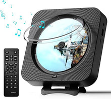 Load image into Gallery viewer, Portable CD Player with Bluetooth Desktop CD Player for Home CD Music Players with Remote Control,Timer,Built-in Dual Speakers with LED Display Home Audio Boombox FM Radio (Black)