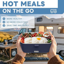 Load image into Gallery viewer, DUPASU Electric Lunch Box for Adults: 100W Heated Lunch Box Food Warmer, 1.8L Portable Fast Heating Lunchbox Food Heater or Car, Truck, Work, Travel, Lonchera Elctrica Porttil 12/24V/110-230V