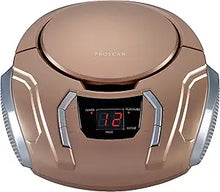 Load image into Gallery viewer, SYLVANIA SRCD261-B-CHAMPAGNE Portable CD Player with AM/FM Radio (Champagne)