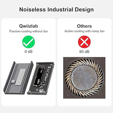 Load image into Gallery viewer, Qwiizlab Fanless 40Gbps USB4 Thunderbolt External SSD Enclosure with Aluminum Heat Sink Chasiss, Supports M.2 NVMe SSD up to 8TB (SSD Not Included)